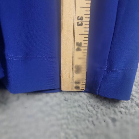 Clara Sun Woo Faux Wrap Blue Stretch Knit Dress S Travel Friendly Classic Style - Picture 10 of 12